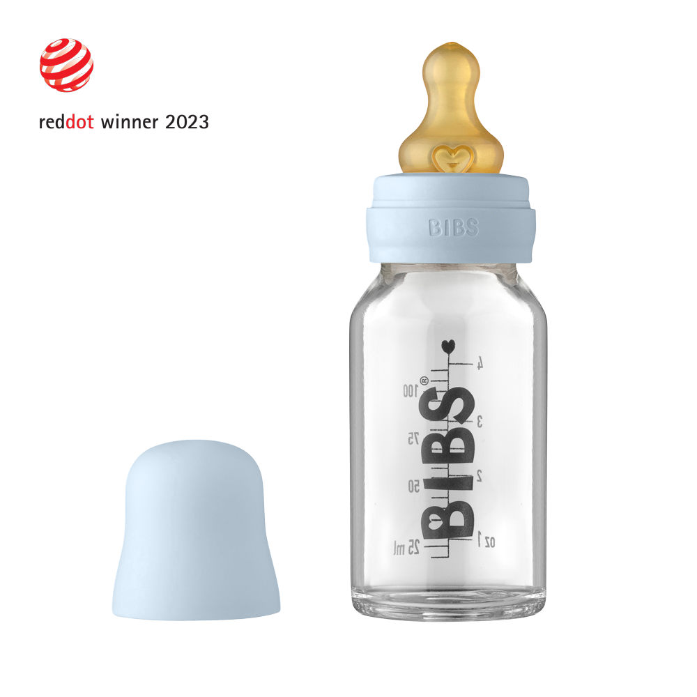 Glass Baby Bottle 110ml Bibs
