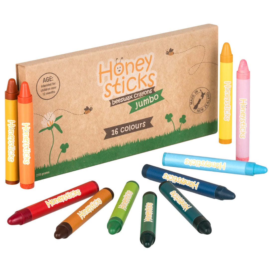Beeswax Crayons Jumbo Pack 16 pack - Honeysticks