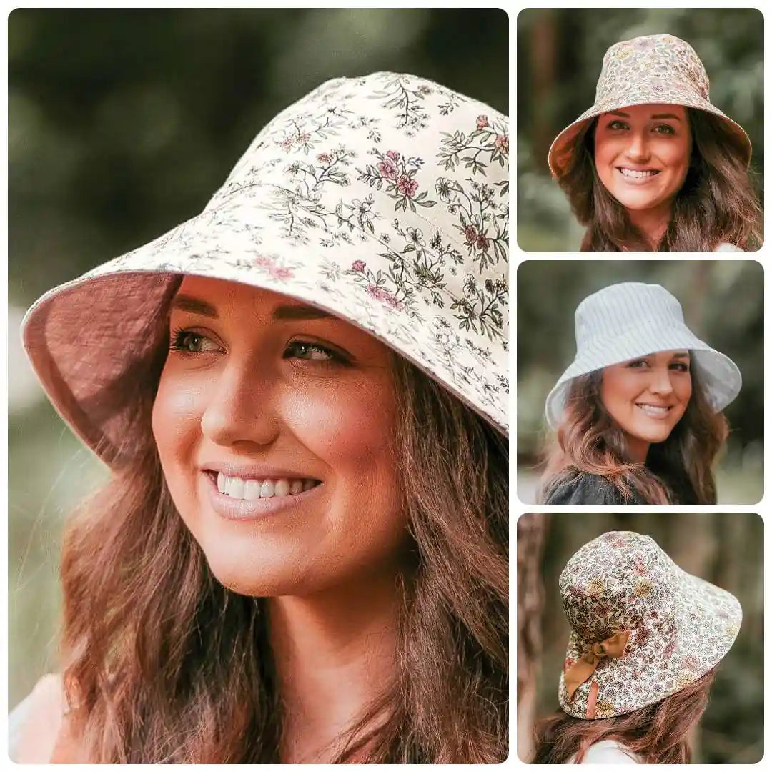 Bedhead Hats Wide Brim Sun Hat for Women 'Vacationer' Reversible Hat