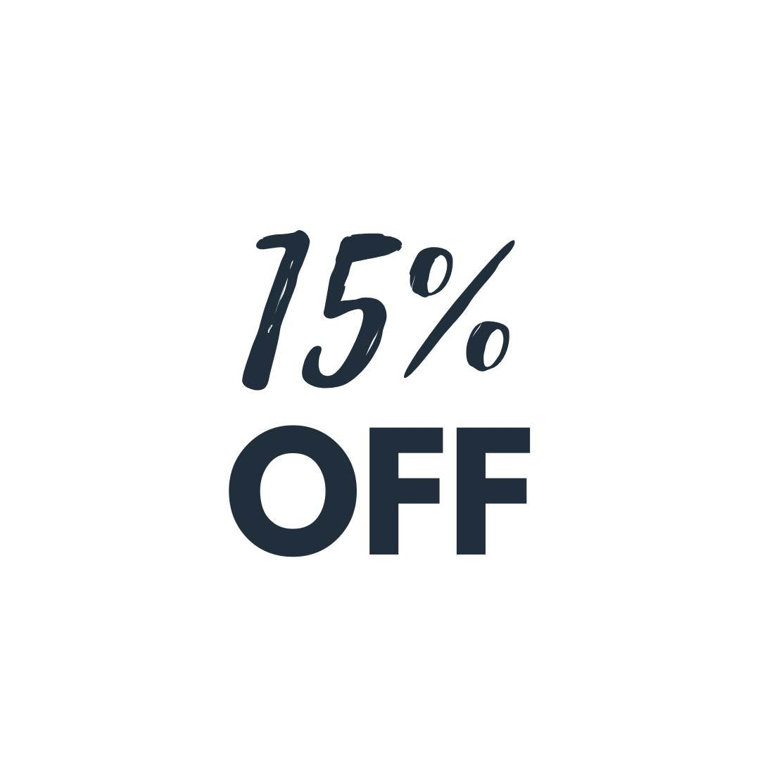 15% OFF sale