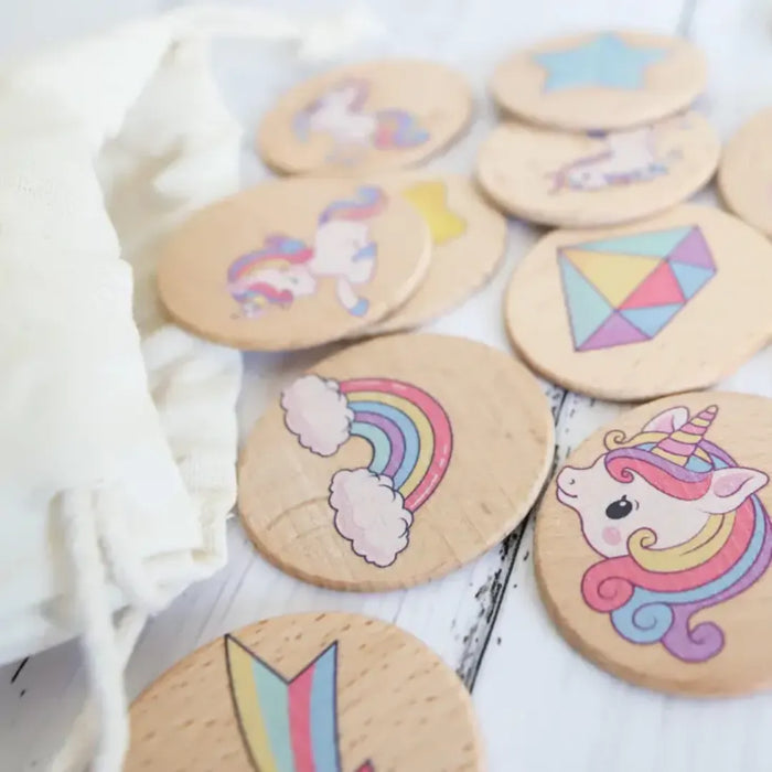 Wooden Memory Game - Unicorn