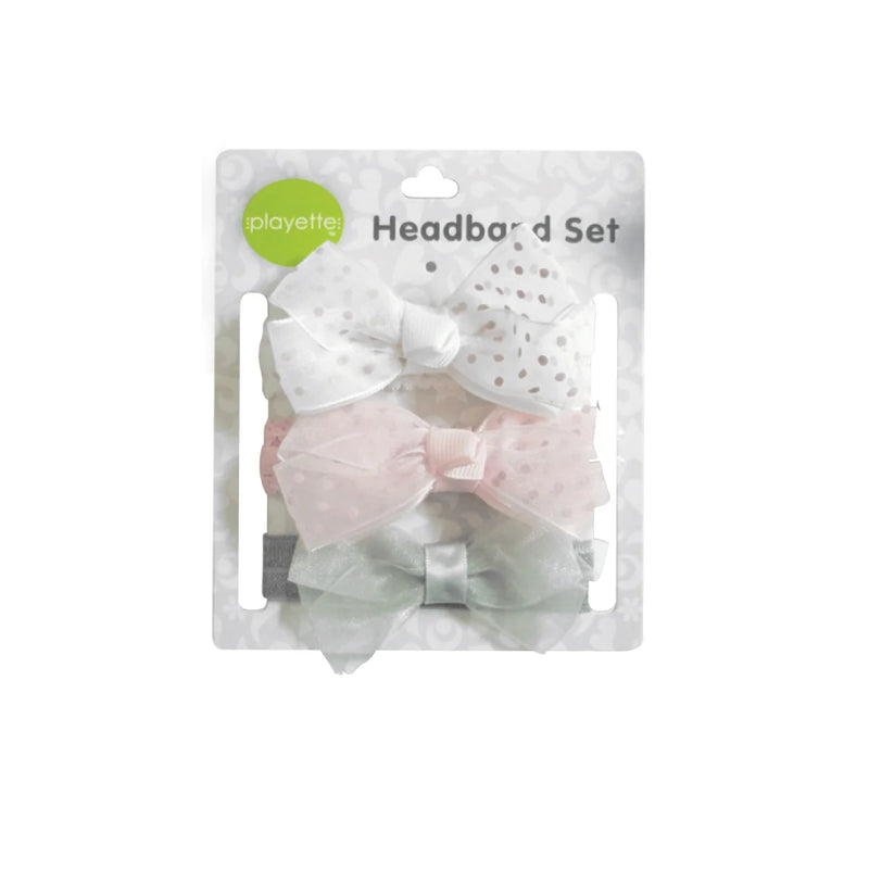 Playette - 3 Pack Pretty Bows Headbands