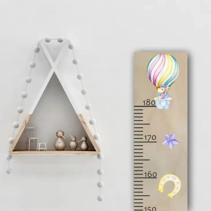 Wooden growth chart - unicorn