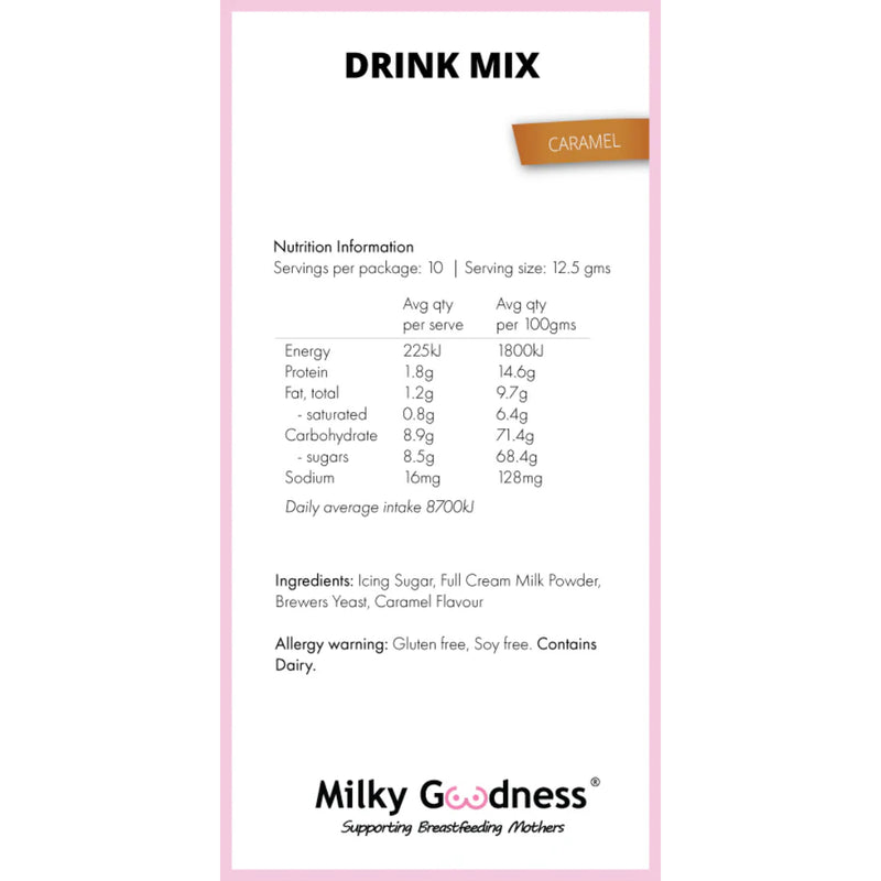 Milky Goodness - Single Serve Lactation Caramel Drink Mix
