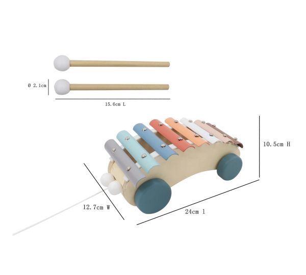 ToysLink - Rainbow Pullalong Xylophone