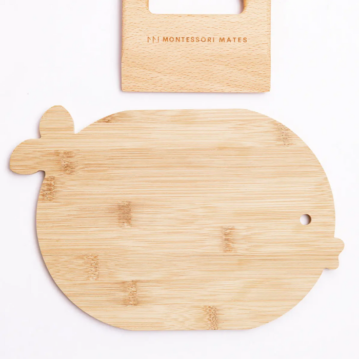 Montessori Mates - Wooden Kids Cutting Board + Knife Set