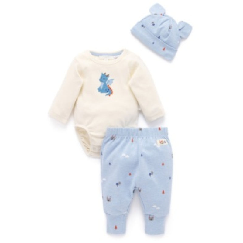 PureBaby - 3 Piece Gift Pack with Beanie or Headband
