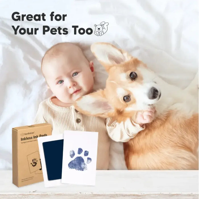 Inkless ink pad - Baby Footprint Kit, Dog Paw Print Kit 4pk