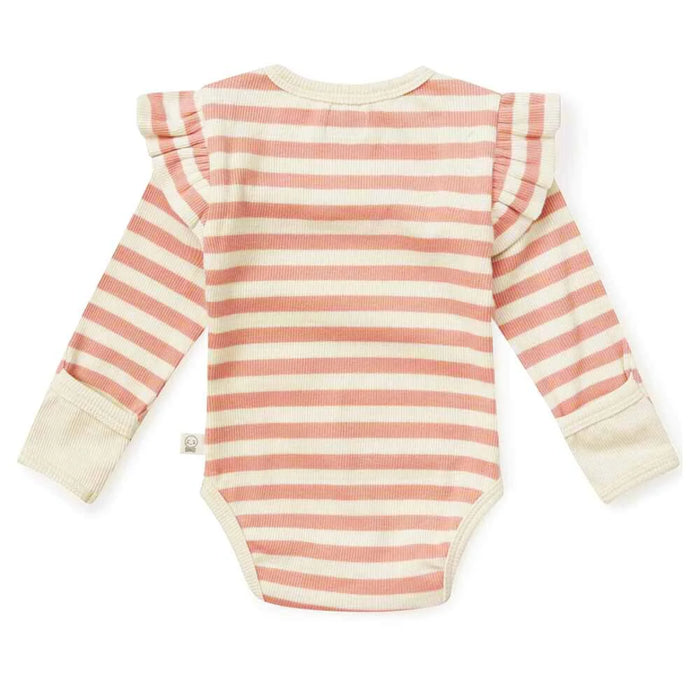 Snuggle Hunny Bodysuit Long Sleeve - Rose Stripe