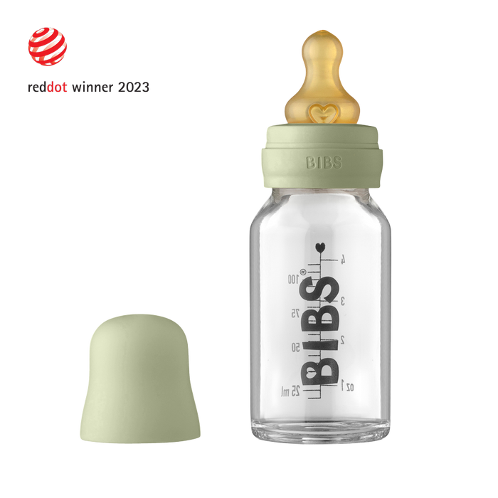 Glass Baby Bottle 110ml Bibs