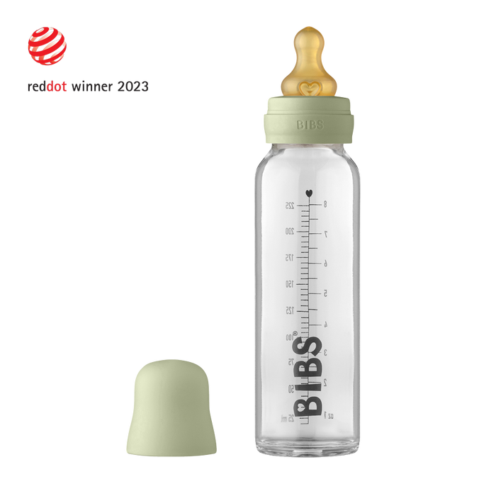 Glass Baby Bottle 225ml - BIBS