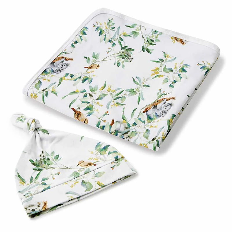 Snuggle Hunny Jersey Baby Wrap & Baby Headband or Baby Beanie Set