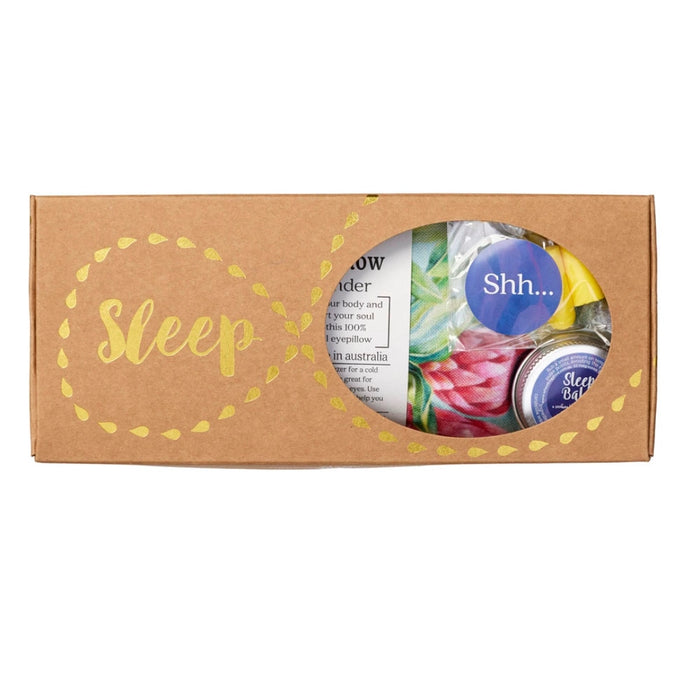 Wheatbags Love - Sleep Gift Pack - Eye pillow with a natural tin of sleep balm, and earplugs