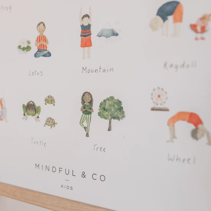 Mindful and Co Kids - Yoga Poses Print