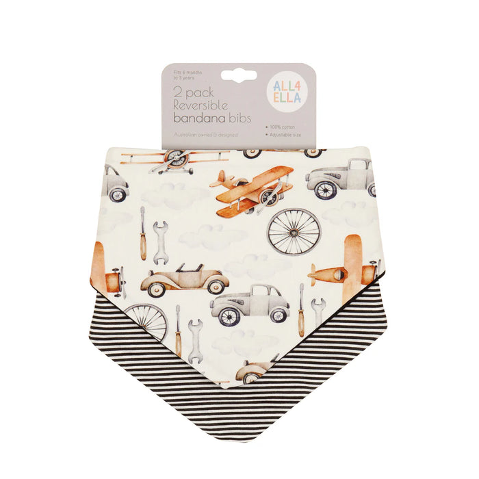 All4Ella - Reversible Bandana Bibs 2pack