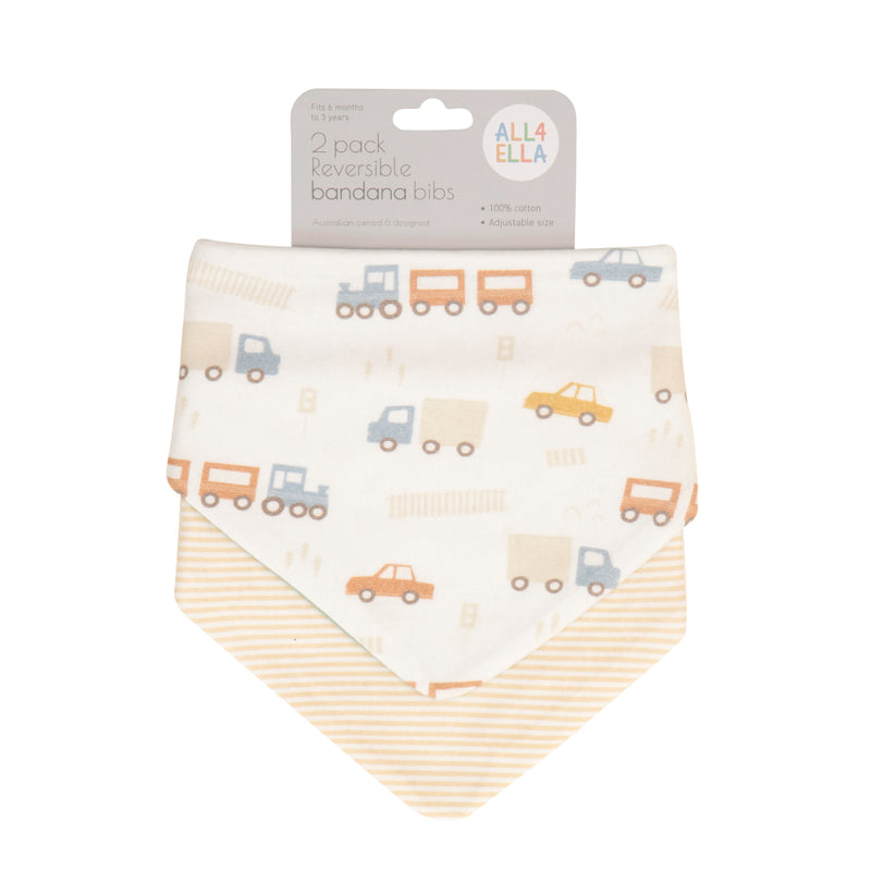 All4Ella - Reversible Bandana Bibs 2pack