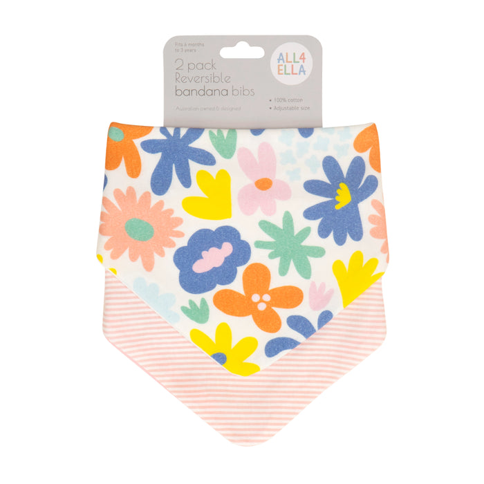 All4Ella - Reversible Bandana Bibs 2pack