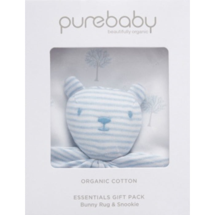 PureBaby - Bunny Rug and Snookie Pack - Pale Blue