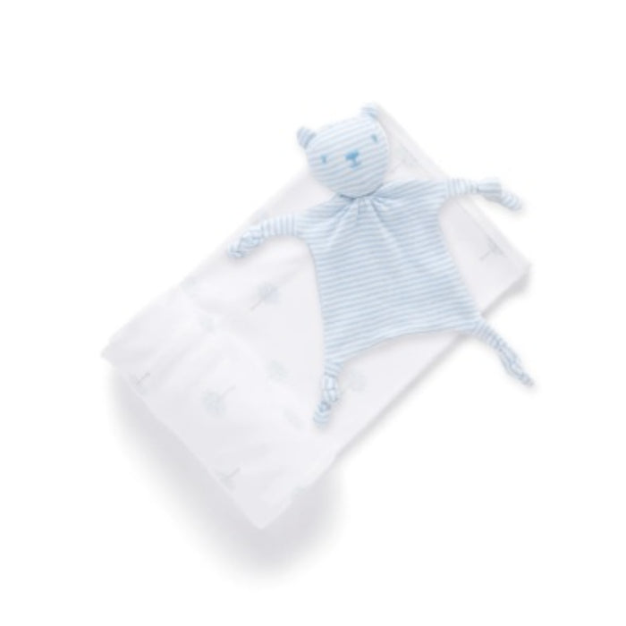 PureBaby - Bunny Rug and Snookie Pack - Pale Blue