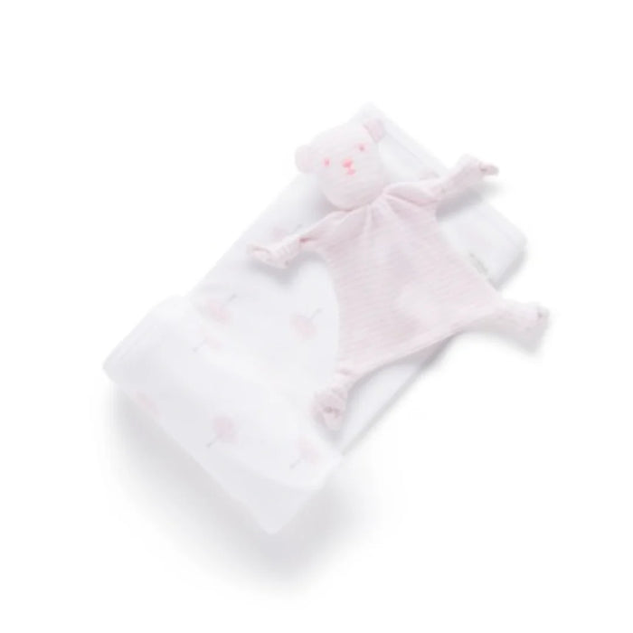 PureBaby - Bunny Rug and Snookie Pack - Pale Pink