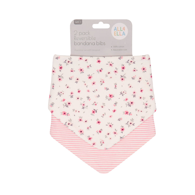 All4Ella - Reversible Bandana Bibs 2pack