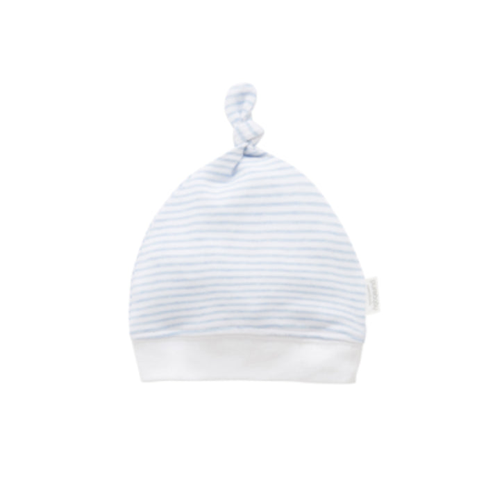 Purebaby - Top Knot Beanie Pale Blue