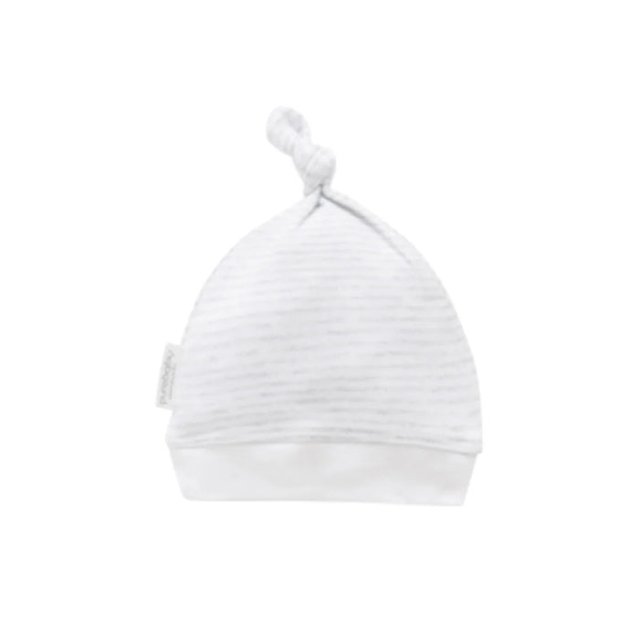 Purebaby - Top Knot Beanie Pale Grey