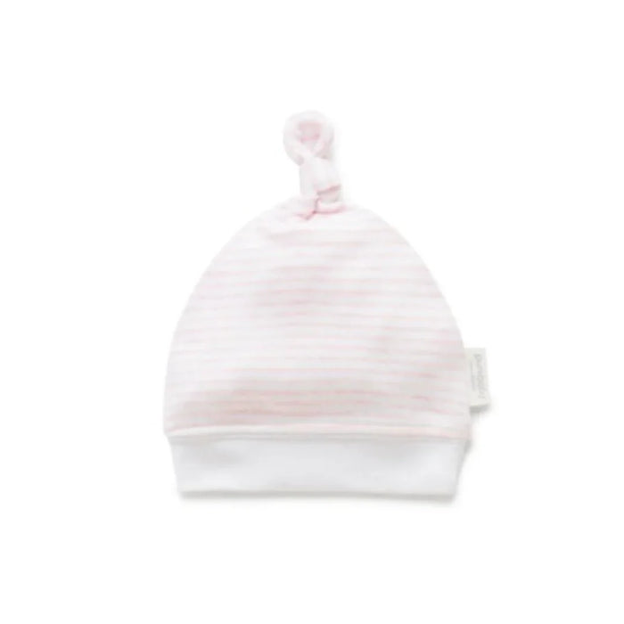 Purebaby - Top Knot Beanie Pale Pink