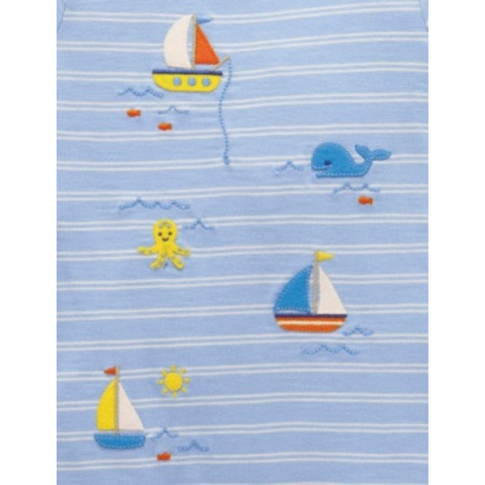 PureBaby - Sail Away Short Sleeve Growsuit