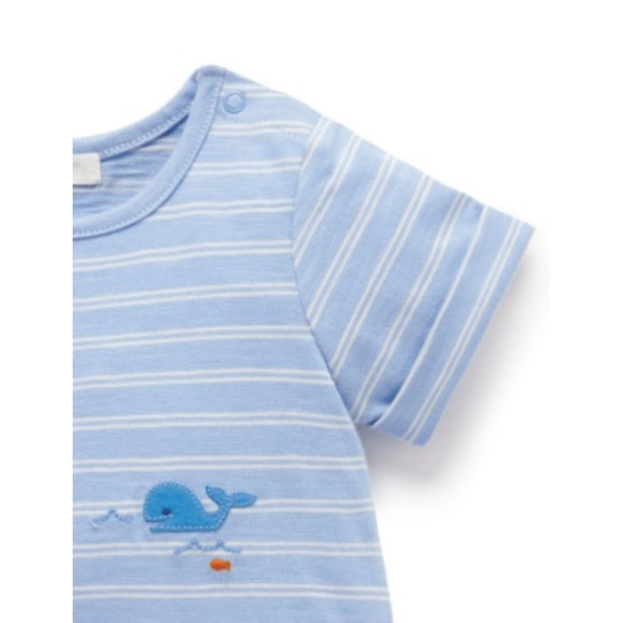 PureBaby - Sail Away Short Sleeve Growsuit