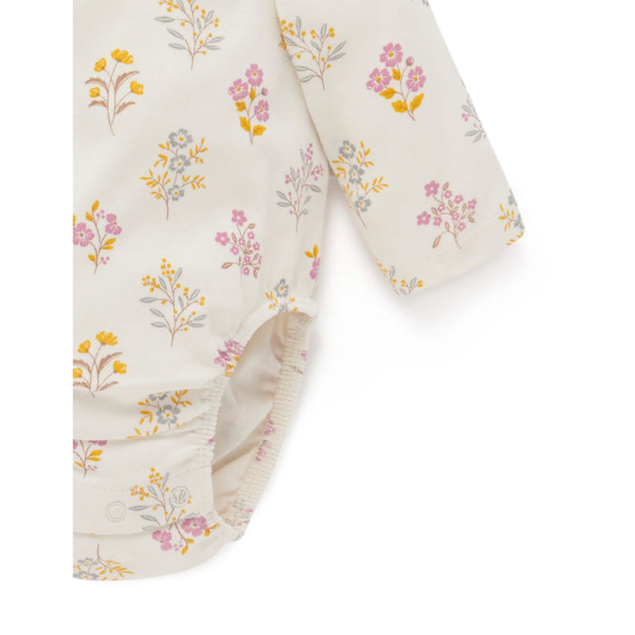 Purebaby Ruffle Bodysuit - Posie Floral