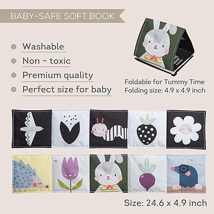 Bunny Black and White Soft Sensory Book