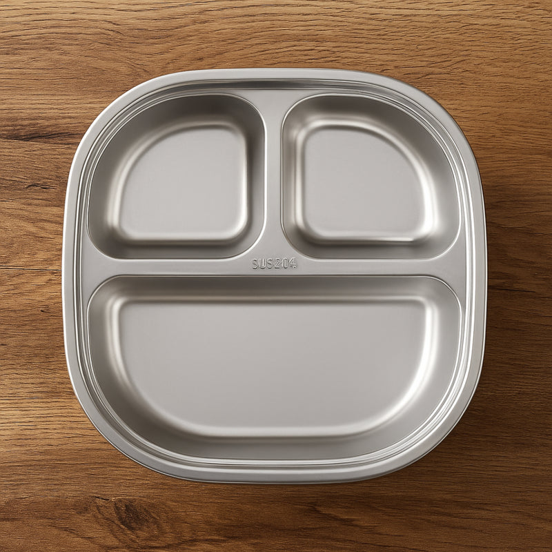 Bellelis – Stainless Steel Suction Divided Baby Plate