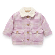 Purebaby Check sherpa jacket