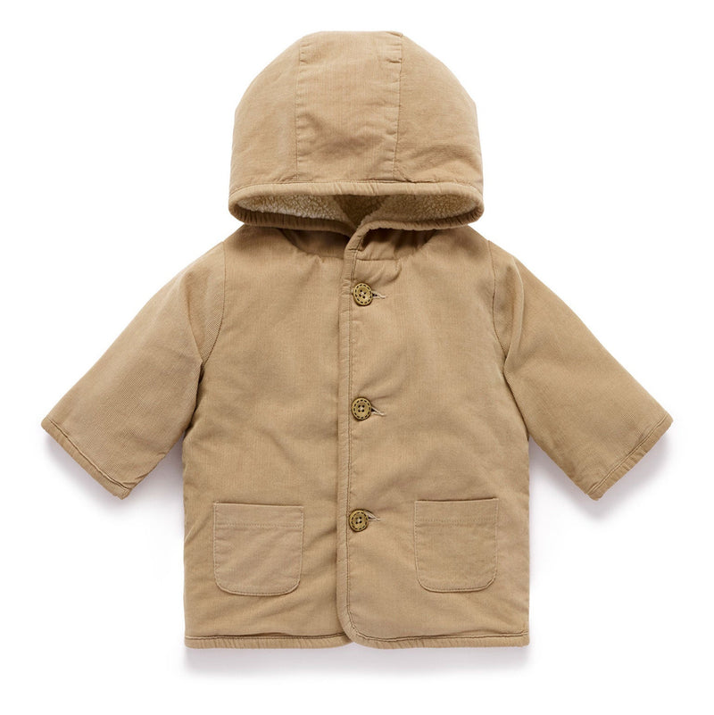 Purebaby Corduroy shearling jacket