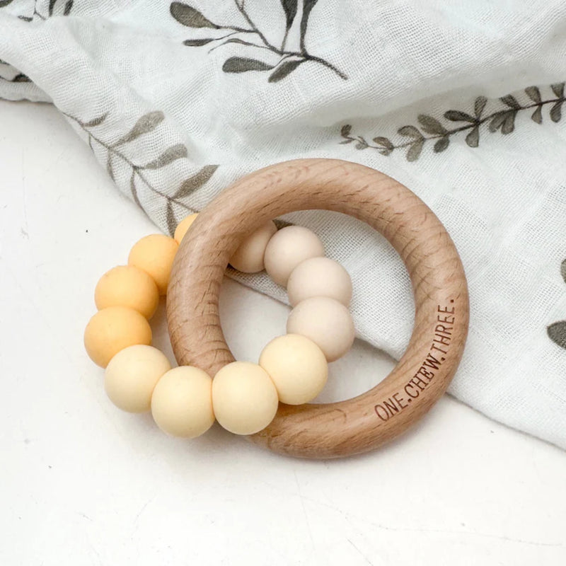 DUO Silicone and Beech Wood Teether