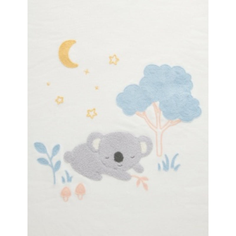 PureBaby - Embroidered Lined Blanket - Little Naps