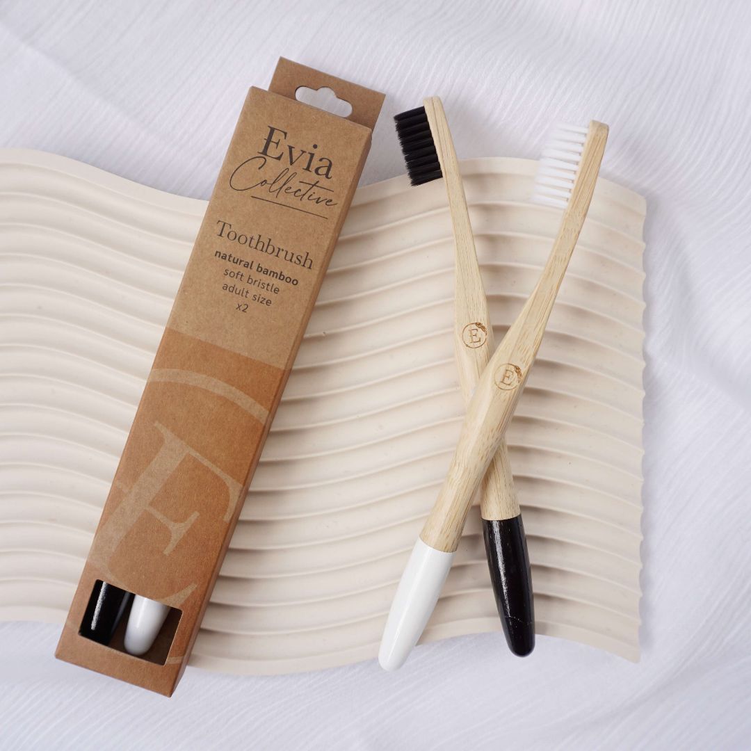 Evia Collective bamboo toothbrush - adult 2pck