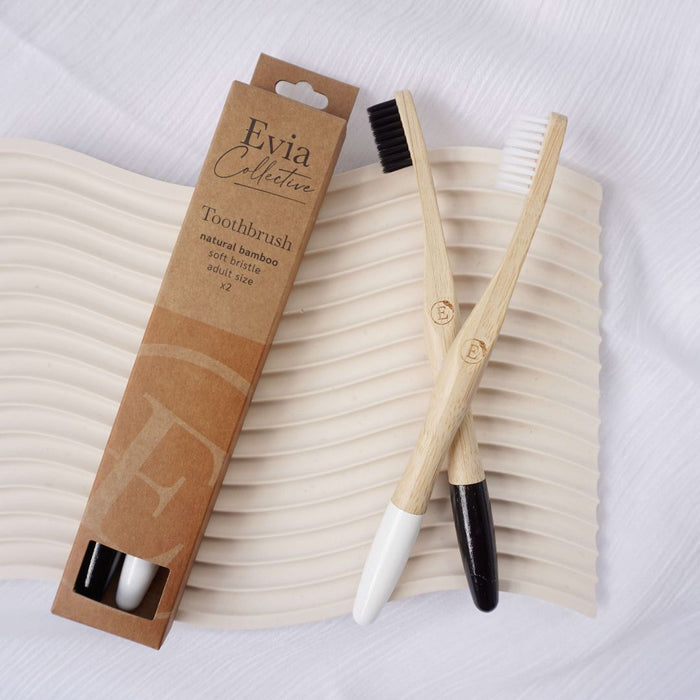 Evia Collective bamboo toothbrush - adult 2pck