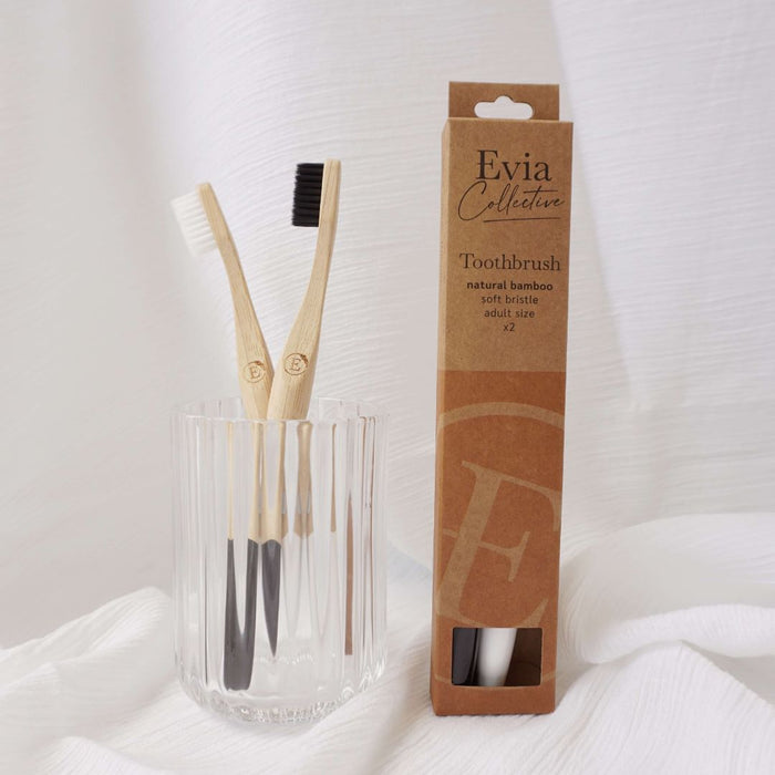 Evia Collective bamboo toothbrush - adult 2pck