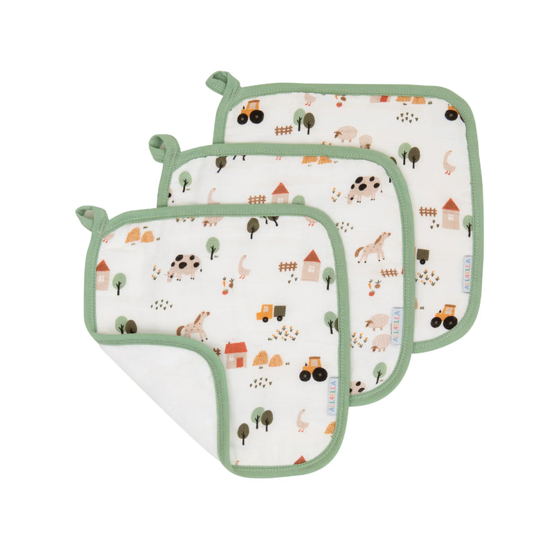 All4Ella - Organic wash cloth 3pk