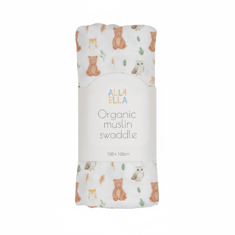 All4Ella - 100% Organic Cotton Muslin Swaddles