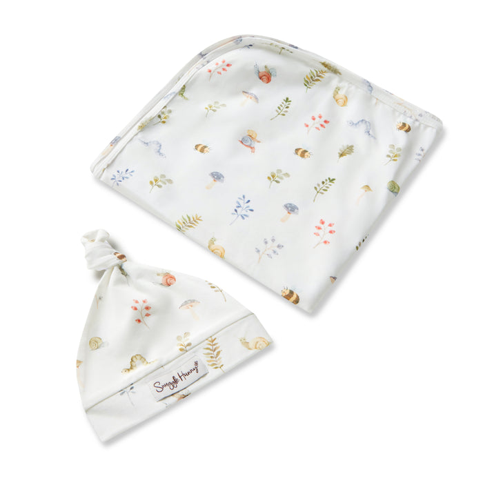 Snuggle Hunny Jersey Baby Wrap & Baby Headband or Baby Beanie Set - various