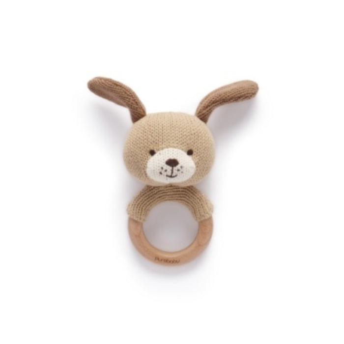 PureBaby - Knitted Animal Rattle