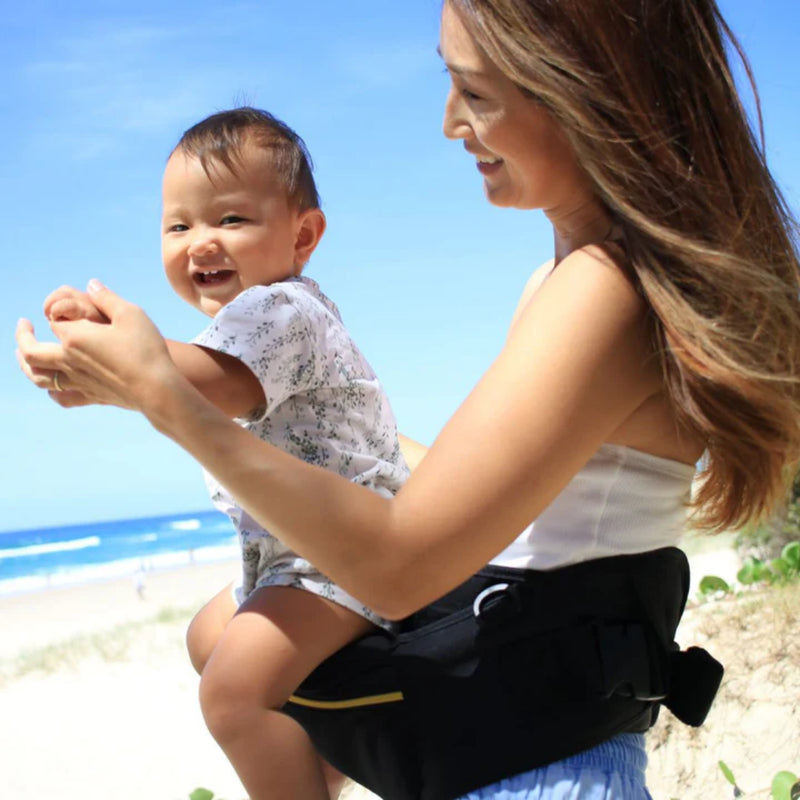 HipSurfer Hipseat Baby Carrier & Bum Bag - Polyester Black