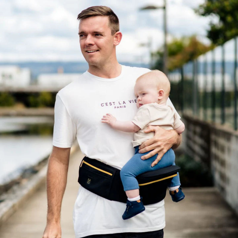 HipSurfer Hipseat Baby Carrier & Bum Bag - Polyester Black