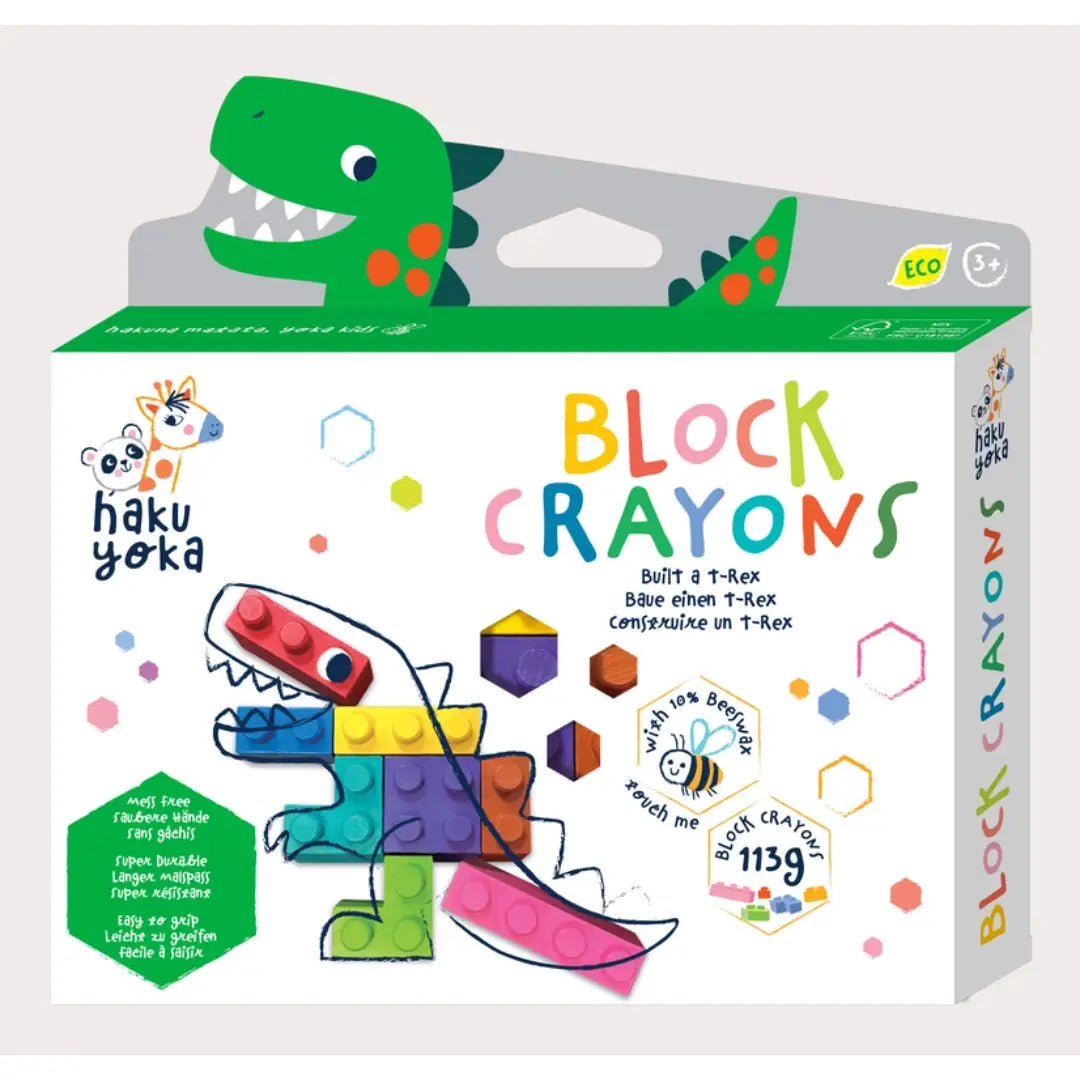 Haku Yoka Block Crayons - T-Rex