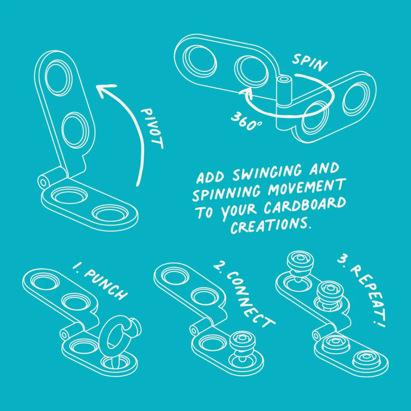 Makedo - Cardboard Construction Spin Hinge