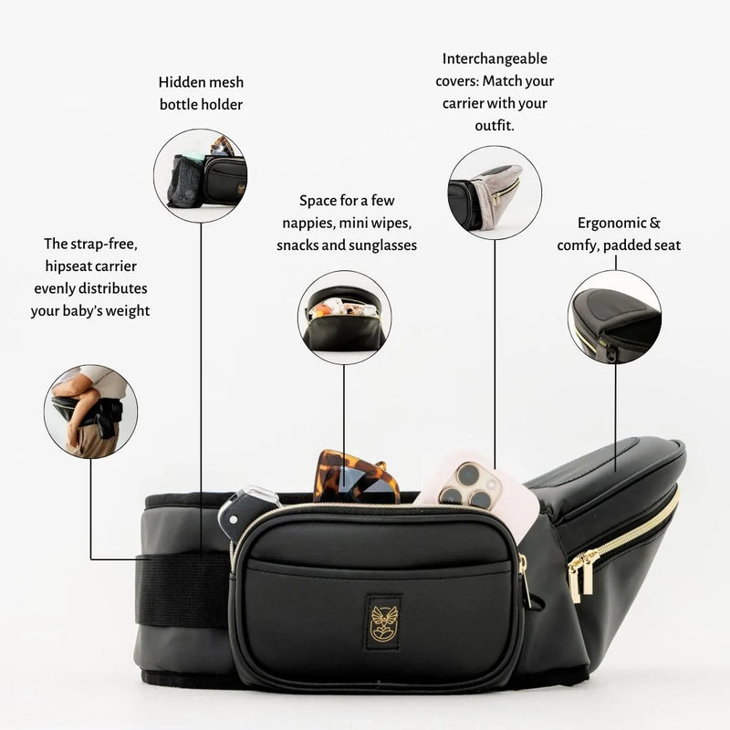 Hipsurfer Hip Seat Baby Carrier Vegan Leather