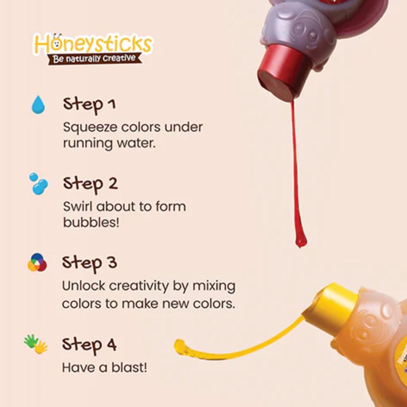 Honeysticks - Bubble Bath Colour Mixing 3pk 200ml